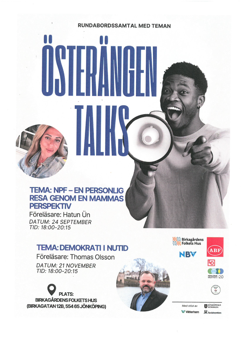 Affisch man med megafon