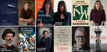 sex författare med deras omslag