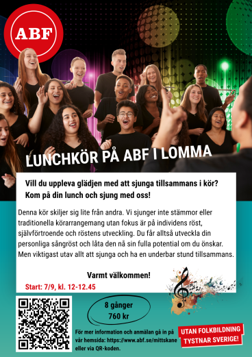Affisch Lunchköör i Lomma-Start i september 2026-mer information finns på vår hemsida som PDF.