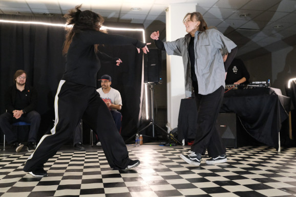 två som battlar, hipp hopp