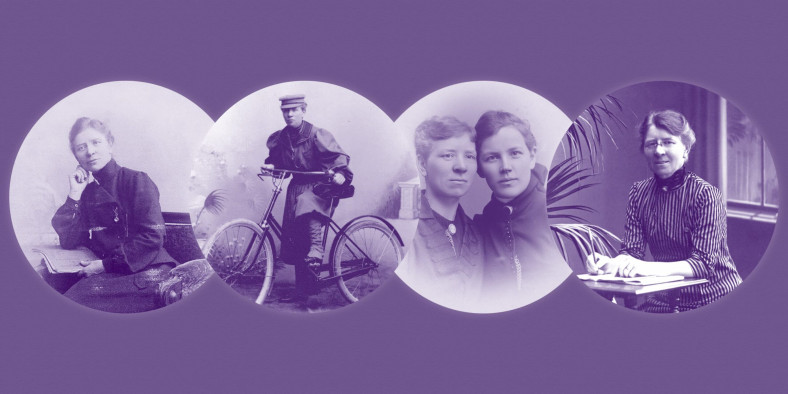 Kollage med olika bilder på Nanny Palmkvist