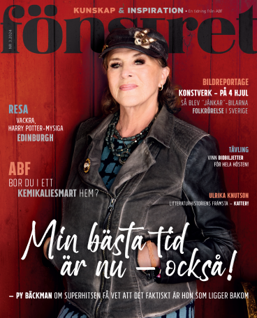 Framsidan av tidningen Fönstret med porträttbild av Py Bäckman.