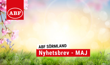 försommar bild med texten nyhetsbrev för maj månad
