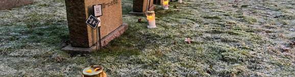 Gravstenar på mosaiska begravningsplatsen i Karlstad